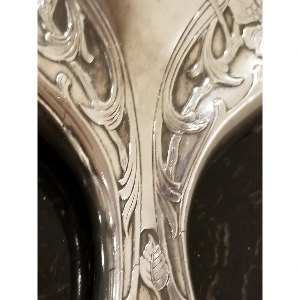 Antiwue Silver Plated Hand Mirror 10